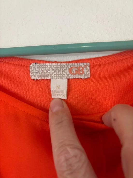 Gianni Bini Vibrant Orange Long Sleeve Dress - Picture 3 of 5